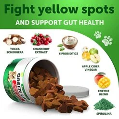 Grass Burn Spot Chews For Dogs - Dog Pee Lawn Spot Saver Caused By Dog Urine - Grass Treatment Rocks - Cranberry + Digestive Enzymes - Dog Urine Neutralizer For Lawn -Zoo Shop 51wjmP1fHeL