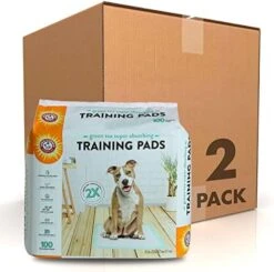 Arm & Hammer Green Tea Pet Training Pads | 25-Ct Dog Training Pads With Super Absorbing Green Tea Baking Soda For 2X The Odor Control | Leakproof & Recycled Training Pads For Dogs,White -Zoo Shop 51wkEI03WL. AC