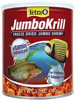 Tetra JumboKrill Freeze-Dried Jumbo Shrimp 14 Ounces, Natural Shrimp Treat For Aquarium Fish, Red (16200) -Zoo Shop 51wlK6DAbpS. AC
