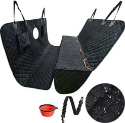 Famstar Dog Car Seat Cover For Back Seat 100% Waterproof Durable 600D 6-Layer Scratchproof Nonslip Pet Dog Seat Cover With Mesh Window For Dog Hammock For Car Trucks And SUV -Zoo Shop 51wwQBLBrL. AC