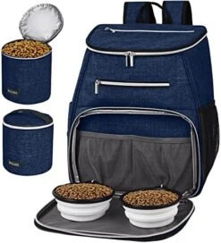 MEYELO Cat And Dog Travel Bag Backpack, Airline Approved Pet Supplies Backpack, Dog Travel Backpack With 2 Silicone Collapsible Bowls And 2 Food Baskets. -Zoo Shop 51wxnHgVuL. AC