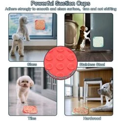 Knitly Licking Pads For Dogs 2Pcs, Slow Feeder Mat With Strong Suction Cups For Large Medium Small Dog, Boredom And Anxiety Reducer Perfect For Food, Treats, Yogurt And Peanut Butter -Zoo Shop 51x5Z12IDoL
