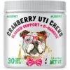 Cranberry UTI Chews For Dogs Bladder Suppot + D-Mannose Supports Kidney Urinary Tract And Bladder Health Natural Cranberry Wellness Supplement Immune System Booster Natural Pet Antioxidant 30 Chews -Zoo Shop 51x7j0mfM5L