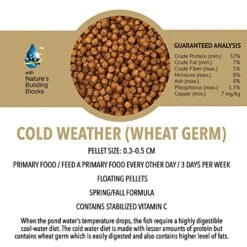 MICROBE-LIFT MLLWG Cold Weather Floating Fish Food Pellets With Wheat Germ For Ponds, Water Gardens, And Fountains, For Live Goldfish And Koi (5.25 Pounds) -Zoo Shop 51x9VY77hpL