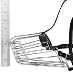 BronzeDog German Shepherd Dog Muzzle Wire Metal Basket Adjustable Leather Muzzle For Large Dogs (Size M) -Zoo Shop 51xENeeBibL