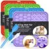 Licking Mats For Dogs And Cats 4 Pack, MINHAO Dog Licking Mat Premium Lick Pad With Suction Cups For Anxiety Relief, Dog Peanut Butter Lick Pads For Boredom Reducer, Perfect For Bathing Grooming -Zoo Shop 51xEt3RBOYL
