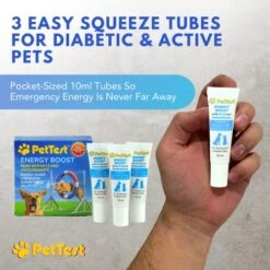 PetTest New Energy Boost Glucose SOS For Pets Instantly Increases Low Blood Sugar. B12 And Antioxidants 3x10ml Tubes. Fast Acting, Meat Flavoured, Rapid Recovery For Active Or Diabetic Dogs & Cats. 12 PetTest New Energy Boost Glucose SOS For Pets Instantly Increases Low Blood Sugar. B12 And Antioxidants 3x10ml Tubes. Fast Acting, Meat Flavoured, Rapid Recovery For Active Or Diabetic Dogs & Cats. -Zoo Shop 51xFL4oYO7L