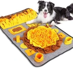 Snuffle Mat For Dogs, Nobleza Sniff Mat For Dogs To Encourage Natural Foraging Skills, Interactive Training Slow Feeding Dog Sniffing Mat Puzzle For Stress Relief Small Medium Large Dogs (27.5"x27.5") -Zoo Shop 51xMw6IjaZL. AC