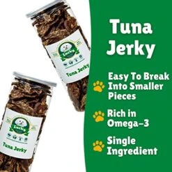Lucky Premium Treats Tuna Jerky – Tuna Jerky Treats For Cats And Dogs, Nutrient-Rich And All-Natural Dog Treats And Cat Treats (14 Oz) -Zoo Shop 51xPNoKUSKL