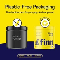 Finn Allergy & Itch Supplement For Dogs | Supports Seasonal Allergies & Immune Response | Wild Alaskan Salmon Oil, Bee Propolis & Probiotics | 90 Soft Chews -Zoo Shop 51xgaW5PM3L