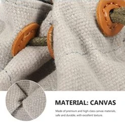 LUOZZY Dog Treat Pouch Dog Snack Bag Drawstring Dog Food Bag With Buckle Outdoor Dog Snack Pouch (Gray) -Zoo Shop 51xq6nXWToL