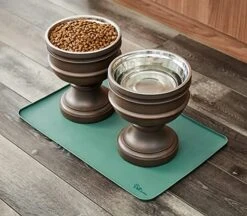 Pet Junkie Silicone Dog Bowl Mat For Pet Food And Water Bowls, Waterproof Dog Or Cat Feeding Placemat For All Types Of Floors (Green) -Zoo Shop 51y5PHW3tDS