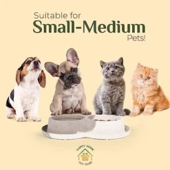 Dog Bowls For Medium Sized Dog - Bamboo Fiber Dog Food Bowls For Small Sized Dogs With Drip Catch Rim, Non-Slip Silicon Pads, 4 Cups, Food And Water Bowls For Dogs And Cat Bowl -Zoo Shop 51y5QNrIJkL
