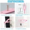 Cat Door Holder Latch,2 Packs Pink Cat Door Alternative Installs Fast Flex Latch Strap Let's Cats In & Keeps Dogs Out Of Litter Food Safe Baby Proof 5 Function Holes No Measuring No Pet Gate