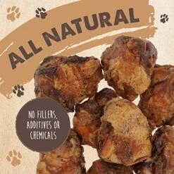 Mighty Paw Naturals Cow Knee Caps For Dogs | 100% Natural Beef Knee Caps For Dogs, Beef Bones For Dogs, Kneecaps For Dogs, Dog Knee Cap Bones For Pets, Meaty Dog Bones Large, Medium And Small Dogs