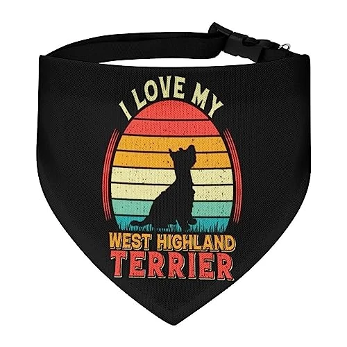 GENERIC I-Love-My-west-Highland-Terrier Pet Bandana Collar - Scarf Collar - Art Dog Bandana Minimal Head Cicumference 3 GENERIC I-Love-My-west-Highland-Terrier Pet Bandana Collar - Scarf Collar - Art Dog Bandana Minimal Head Cicumference