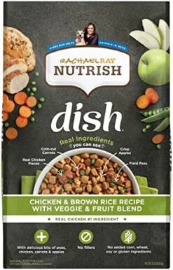 Rachael Ray Nutrish Dish Premium Natural Dry Dog Food, Chicken & Brown Rice Recipe With Veggies & Fruit, 3.75 Pounds -Zoo Shop 51yeMzbEASL. AC