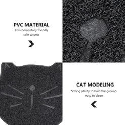 Balacoo 3pcs Scatter Claw Brown Mats Dog Placement Bowl Food Use Mat- Debris Control Washable Home Feet Anti- Cat, Pet Rubbing Bathroom, Xx.cm, Traps And Lovely Mat Pad, Mesh, PVC -Zoo Shop 51ylYo4EkvL