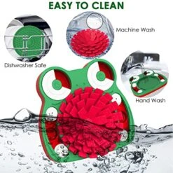 Lalolee Dog Puzzle Toys, 3-in-1 Dog Puzzles With Licking Pad And Slow Food, Stress Relief Interactive Dog Toy For Feeding (Green) -Zoo Shop 51yuxOQUpTL