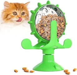 PEPDRO Rotatable Pet Bowl Raised Cat Food Toy Pet IQ Toys For Small Pet Slow Feeder Toy Windmill Interactive Toys Multifunctional Windmill Feeder Cat Toy With Suction Cup Cat Windmill Slow Feeder Toys -Zoo Shop 51yyHoXgtNS