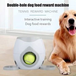 Newooh Automatic Pet Feeders, Food Dispenser For Dog Cat Small Animals, Fetch Tennis Ball Launcher Dog Training Toys, Interactive Throwing Ball Machine -Zoo Shop 51zMeKejmGL