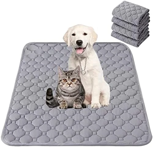 CLKHOWL Washable Pee Pads Reusable Puppy Pads Pet Training Pads - 100% Waterproof Dog Urine Pads, Family Travel Crate Food Bowl Pads, Easy To Clean (Grey, 27"x20", Pack Of 4) 9 CLKHOWL Washable Pee Pads Reusable Puppy Pads Pet Training Pads - 100% Waterproof Dog Urine Pads, Family Travel Crate Food Bowl Pads, Easy To Clean (Grey, 27"x20", Pack Of 4) - Image 7