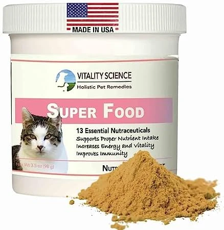 Vitality Science Super Food For Cats | High Potency Multi-Vitamin And Mineral Supplement | Increases Energy And Vitality | 100% Natural (98g) 9 Vitality Science Super Food For Cats | High Potency Multi-Vitamin And Mineral Supplement | Increases Energy And Vitality | 100% Natural (98g) - Image 7