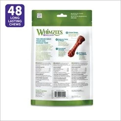 WHIMZEES By Wellness Brushing Dental Chews For Dogs, Grain-Free, Long Lasting Treats, Freshens Breath Extra Small Breed, 48 Count