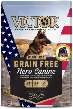 Victor Super Premium Dog Food – Purpose - Grain Free Hero Canine – Premium Gluten Free Dog Food For Active Adult Dogs – High Protein With Glucosamine And Chondroitin For Hip And Joint Health, 30lbs -Zoo Shop 51zRboaGCpL. AC