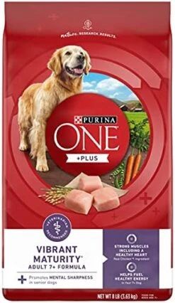 Purina ONE High Protein Dry Senior Dog Food Plus Vibrant Maturity Adult 7 Plus Formula - 16.5 Lb. Bag -Zoo Shop 51zTfwS9ZMS. AC