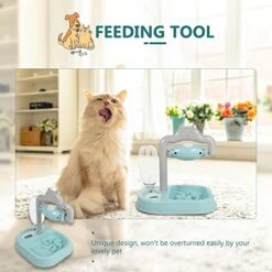 Hemobllo 1pc Rotating Pet Food Feeder Pet Feeding Bowl Plastic Water Food Feeder -Zoo Shop 51zeWoLOvjL