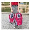 LEFEDA Out Double Shoulder Portable Travel Backpack Outdoor Pet Dog Carrier Bag Pet Dog Front Bag Mesh Backpack Head Pet Backpack Carrier (Color : Orange, Size : Small)