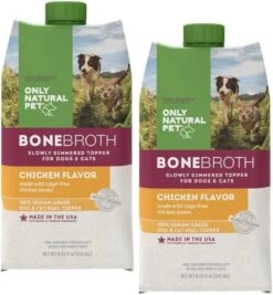 Only Natural Bone Broth For Dogs & Cats - Hydrating Food Topper & Gravy - Add Flavor & Nutrition To Dehydrated Food - Ideal Treat For Picky Eaters - Liquid Pouch Seasoning Salmon 2-Pack 8.45 Oz Each -Zoo Shop 610zqGLV02L. AC