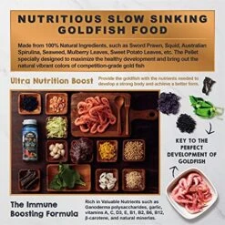 Ultra Fresh Sinking Goldfish Food, Color Enhancing, Balanced Diet, All Natural Ingredients, Clear Water Formula, Slow Sinking Gold Fish Pellets, Goldfish Ultra Color (4.6 Oz) -Zoo Shop 611sTI9cPzL