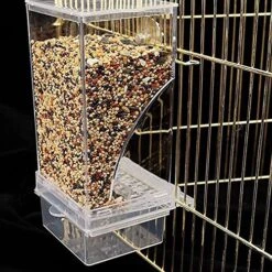 HYVET Automatic Feeders， Bird Feeders Automatic Parrot Feeder Drinker Acrylic Seed Food Container Cage Accessories For Small And Medium Parakeets -Zoo Shop 6133anOAf0L