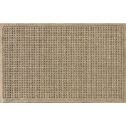 Bungalow Flooring Camel Aqua Shield Squares Indoor Outdoor Pet Mat, 23" L X 35" W X 0.37" H