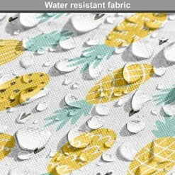 Ambesonne Exotic Dog Crate Cover, Hand Drawn Pineapples And Hearts Doodle Fresh Summer Food Illustration, Easy To Use Pet Kennel Cover For Small Dogs Puppies Kittens, 22 Inch, Yellow Sea Green Black -Zoo Shop 614BSq8oFcL