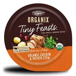 Castor & Pollux Organix Tiny Feasts Grain Free Wet Dog Food (12) 3.5 Oz Tubs