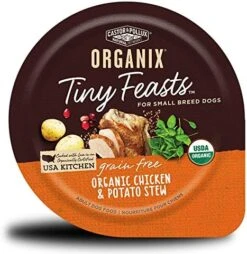 Castor & Pollux Organix Tiny Feasts Grain Free Wet Dog Food (12) 3.5 Oz Tubs -Zoo Shop 615d4ZOVEvL. AC