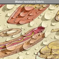 Lunarable Soda Dog Crate Cover, Fast-Food French Fries Hamburgers Onion Rings Wings Chips Retro Unhealthy Menu, Easy To Use Pet Kennel Cover For Small Dogs Puppies Kittens, 24 Inch, Multicolor -Zoo Shop 617q4ydmEUL