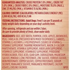 Rachael Ray Nutrish Wet Dog Food, Beef & Pumpkin, 13 Ounce Can (Pack Of 12) -Zoo Shop 61CbcKivYRL