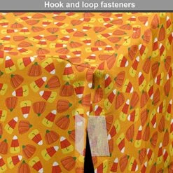 Lunarable Candy Corn Dog Crate Cover, Halloween Themed Pattern With Pumpkins And Food Repetition, Easy To Use Pet Kennel Cover For Small Dogs Puppies Kittens, 18 Inch, Orange Vermilion -Zoo Shop 61CuK6rYrDL