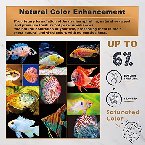 Ultra Fresh Tropical Fish Food, Wild Sword Prawn, Natural Color Enhancement, Slow Sinking Pellet For Discus, Angelfish, Medium Sized Cichlids And Fish, Tropical Excellent Bits 4.6 Oz 5 Ultra Fresh Tropical Fish Food, Wild Sword Prawn, Natural Color Enhancement, Slow Sinking Pellet For Discus, Angelfish, Medium Sized Cichlids And Fish, Tropical Excellent Bits 4.6 Oz - Image 3