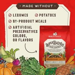 Stella & Chewy's SuperBlends Raw Coated Wholesome Grains Grass-Fed Beef, Beef Liver & Lamb Recipe With Superfoods, 21 Lb. Bag -Zoo Shop 61G5pq2uMrL