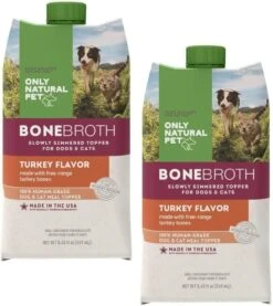 Only Natural Bone Broth For Dogs & Cats - Hydrating Food Topper & Gravy - Add Flavor & Nutrition To Dehydrated Food - Ideal Treat For Picky Eaters - Liquid Pouch Seasoning Salmon 2-Pack 8.45 Oz Each -Zoo Shop 61H3qptR7AL. AC