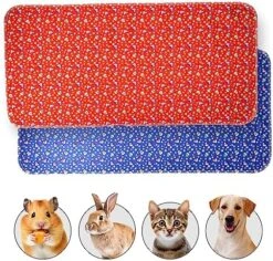 JT Pet Guinea Pig Cage Liner - Pack Of 4 Washable Pee Pads For Dogs, Smooth Fleece Guinea Pig Bedding For Cage & Crates, Reusable & Waterproof Puppy Pee Pads - 36x24 Inches, Plaid -Zoo Shop 61HO3bLkVtL. AC