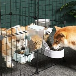 BITWIT Pet Bed, Pet Feeder Food Cage Hanging Feeding Container Automatic Dispenser Bowl Pet Suppliles For Cat Parrots Birds Kitten Pigeon Rabbit (Color : Blue) -Zoo Shop 61HvwqtZyzL