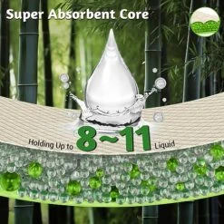 MIZOK Bamboo Dog Pads Odor Eliminating 36x36in XXXL Dog Training Pads, 11 Cups Super Absorbent Leak-Proof Dog Pee Pads With Adhesive Tabs, Disposable Green Color (30 Counts) -Zoo Shop 61KMR6OKRDL