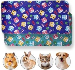 JT Pet Guinea Pig Cage Liner - Pack Of 4 Washable Pee Pads For Dogs, Smooth Fleece Guinea Pig Bedding For Cage & Crates, Reusable & Waterproof Puppy Pee Pads - 36x24 Inches, Plaid -Zoo Shop 61LCjXtYNnL. AC