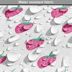 Lunarable Strawberry Dog Crate Cover, Fruits Pattern Summer Food Lover Illustration, Easy To Use Pet Kennel Cover For Small Dogs Puppies Kittens, 18 Inch, Sea Green Magenta -Zoo Shop 61LRt2gd07L